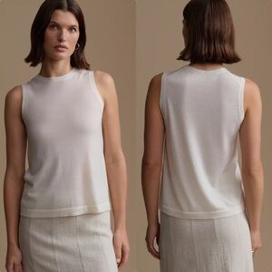 Jenni Kayne 100% Merino Tank in Ivory